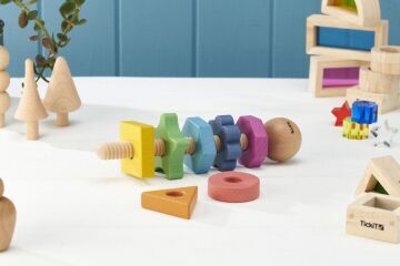 Rainbow Wooden Shape Twister