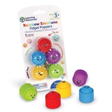 Rainbow Emotions Fidget Poppers - Set of 5