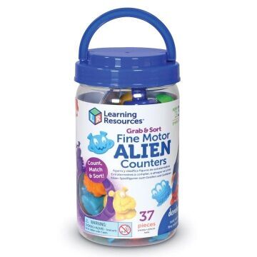 Grab & Sort Fine Motor Alien Counters