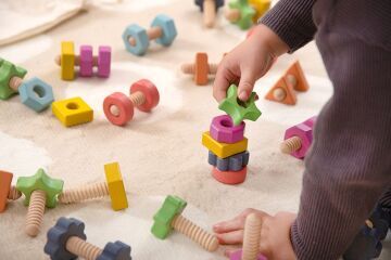 Rainbow Wooden Nuts & Bolts
