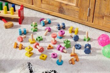 Rainbow Wooden Nuts & Bolts