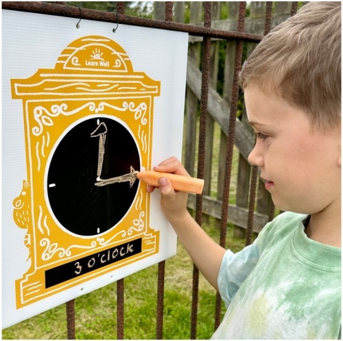 Outdoor Chalkboard Clocks
