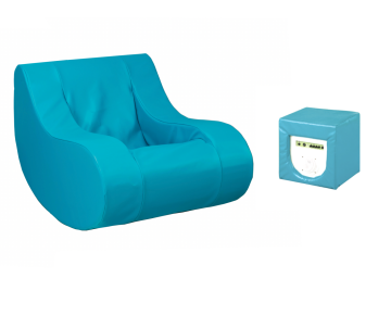 Vibro-Acoustic Therapy Rocker Including Softplay Speaker Seat