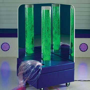 Portable Bubble Tube Corner with Fibre Optics
